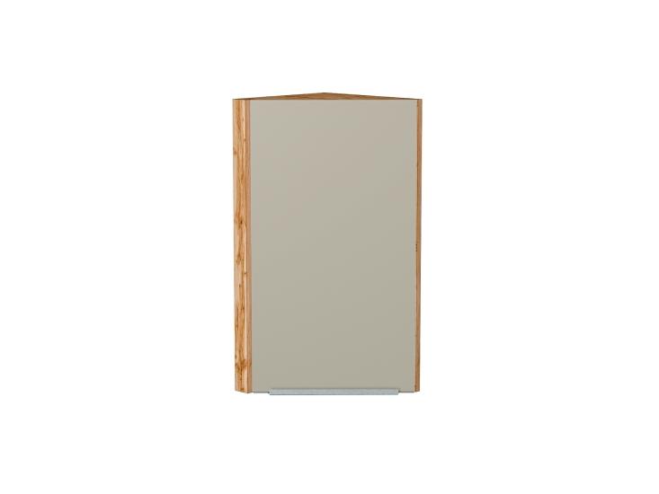 Шкаф верхний торцевой Фьюжн 300 Silky Grey / Дуб Вотан