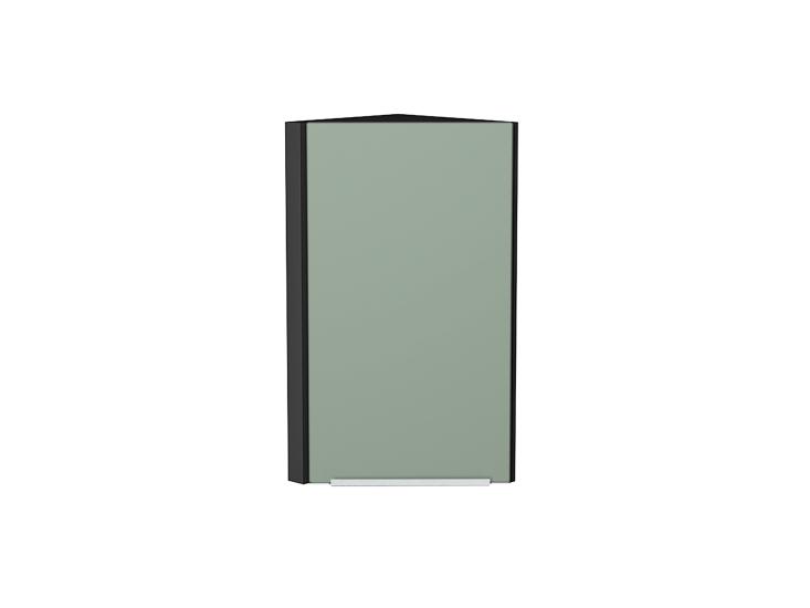 Шкаф верхний торцевой Фьюжн 300 Silky Mint / Graphite