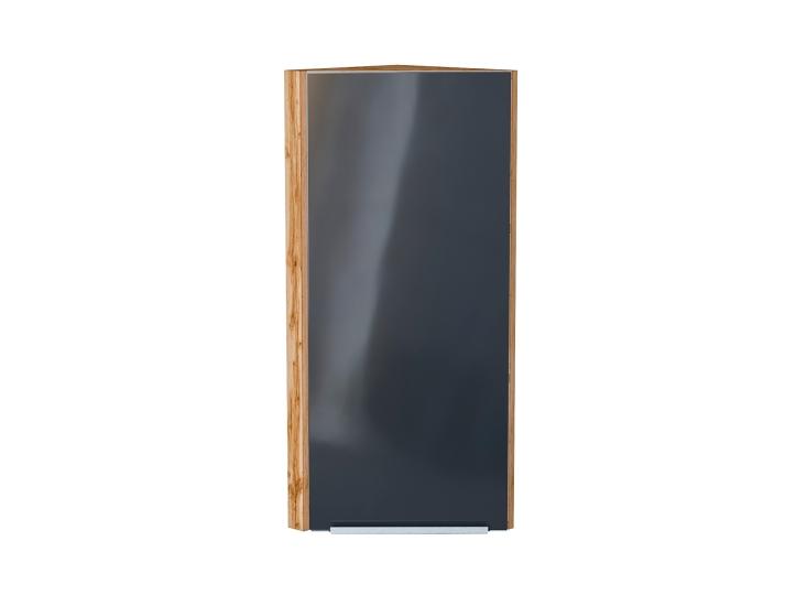 Шкаф верхний торцевой Фьюжн 300Н Anthracite / Дуб Вотан
