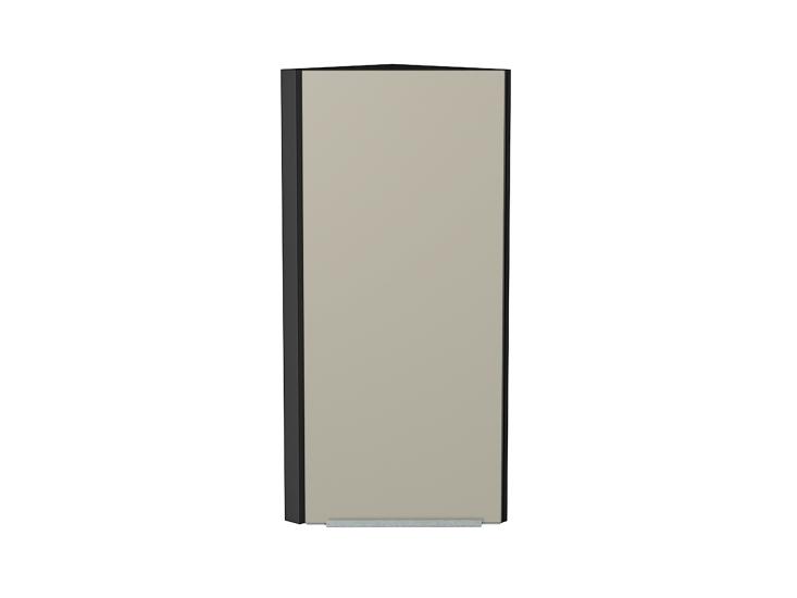 Шкаф верхний торцевой Фьюжн 300Н Silky Grey / Graphite