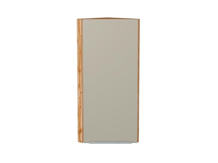 Шкаф верхний торцевой Фьюжн 300Н Silky Grey / Дуб Вотан