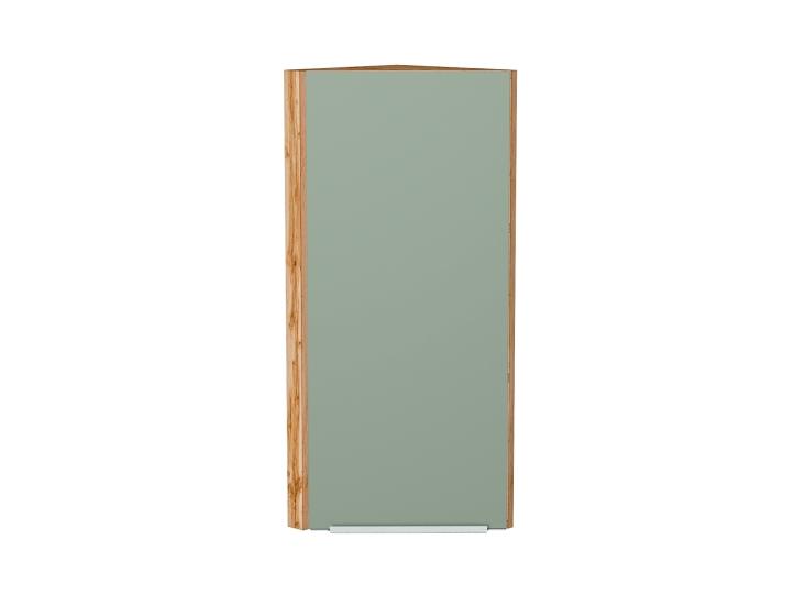Шкаф верхний торцевой Фьюжн 300Н Silky Mint / Дуб Вотан