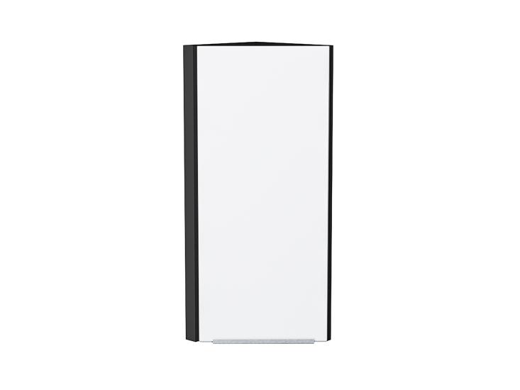 Шкаф верхний торцевой Фьюжн 300Н Silky White / Graphite