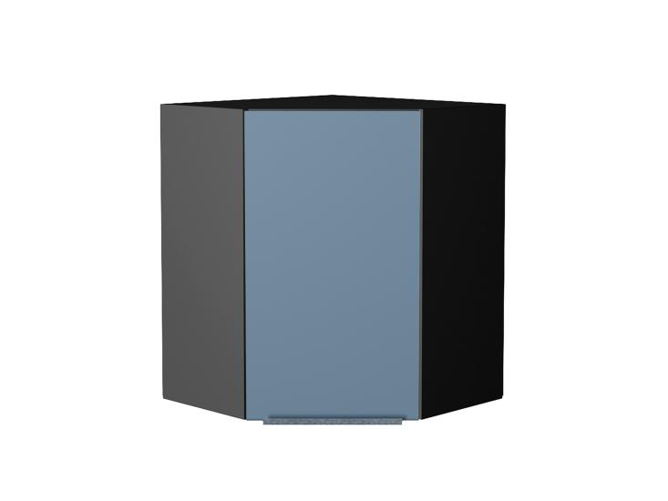 Шкаф верхний угловой Фьюжн 590 Silky Blue / Graphite