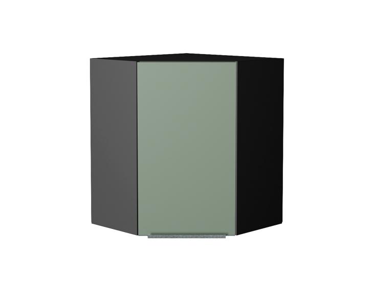 Шкаф верхний угловой Фьюжн 590 Silky Mint / Graphite