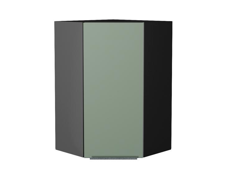 Шкаф верхний угловой Фьюжн 590Н Silky Mint / Graphite