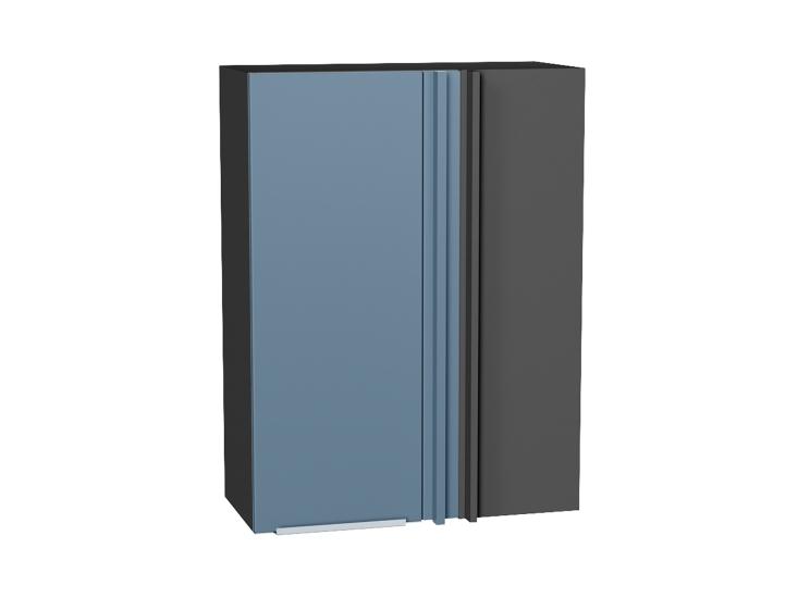 Шкаф верхний прямой угловой Фьюжн 700Н Silky Blue / Graphite