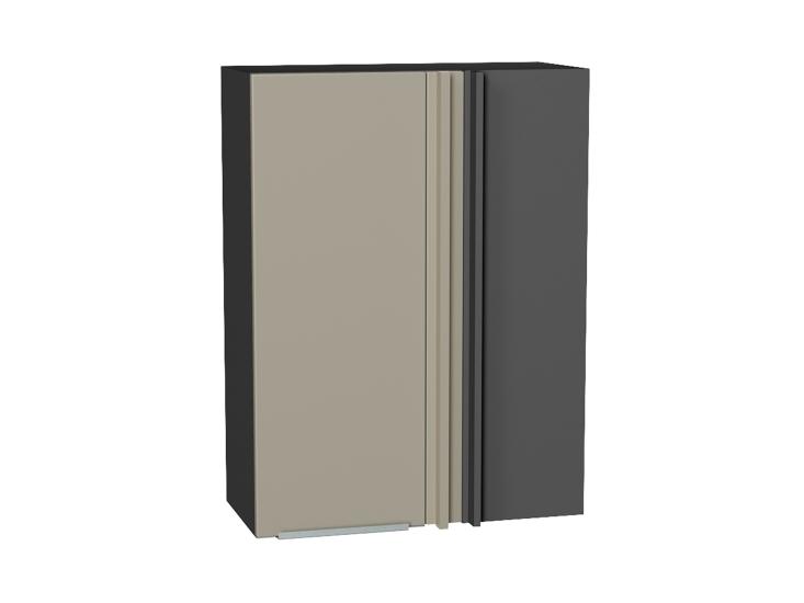 Шкаф верхний прямой угловой Фьюжн 700Н Silky Grey / Graphite