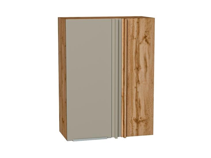 Шкаф верхний прямой угловой Фьюжн 700Н Silky Grey / Дуб Вотан