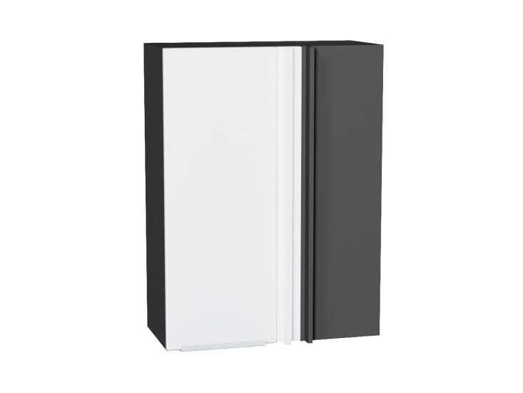 Шкаф верхний прямой угловой Фьюжн 700Н Silky White / Graphite