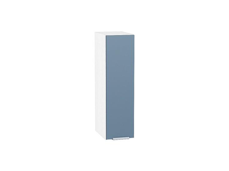 Шкаф верхний бутылочница Фьюжн 200 Silky Blue / Белый