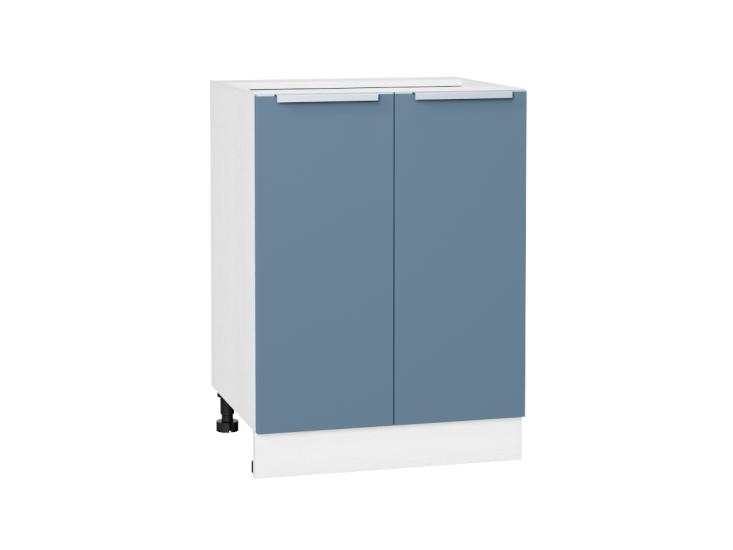 Шкаф нижний Фьюжн 600 Silky Blue / Белый