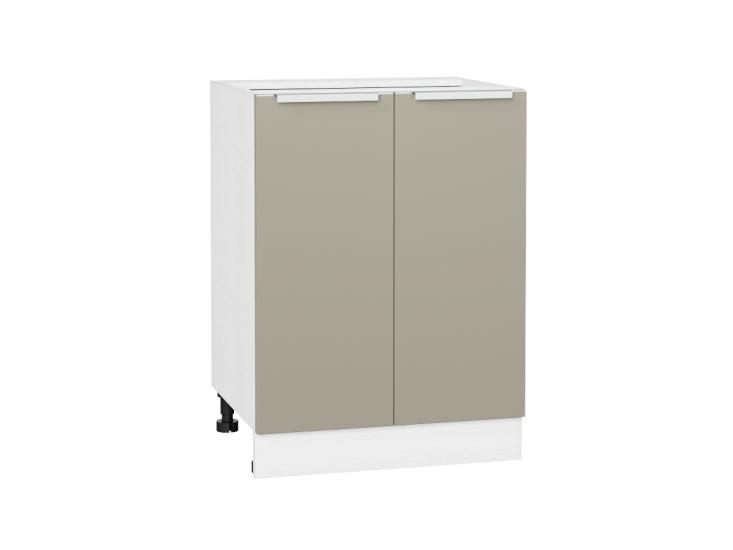 Шкаф нижний Фьюжн 600 Silky Grey / Белый
