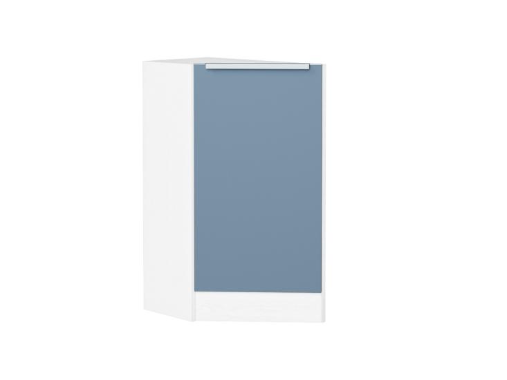 Шкаф нижний торцевой Фьюжн 300 (прав.) Silky Blue / Белый