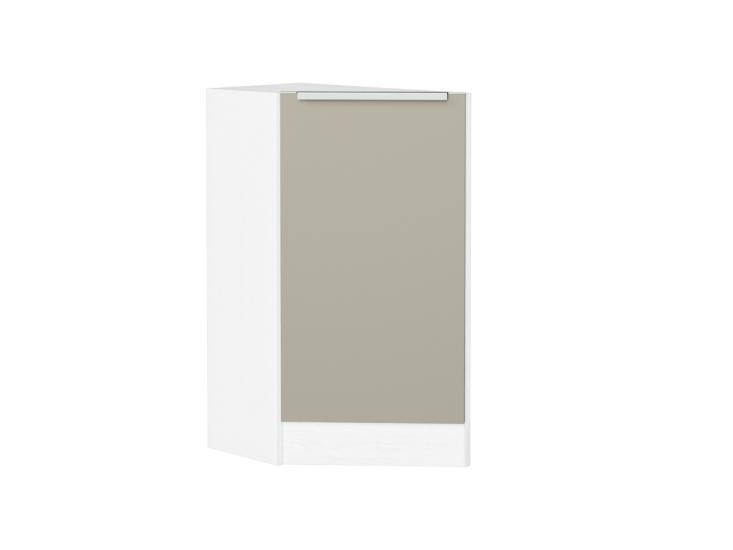 Шкаф нижний торцевой Фьюжн 300 (прав.) Silky Grey / Белый