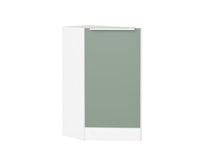Шкаф нижний торцевой Фьюжн 300 (прав.) Silky Mint / Белый