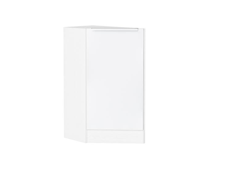 Шкаф нижний торцевой Фьюжн 300 (прав.) Silky White / Белый