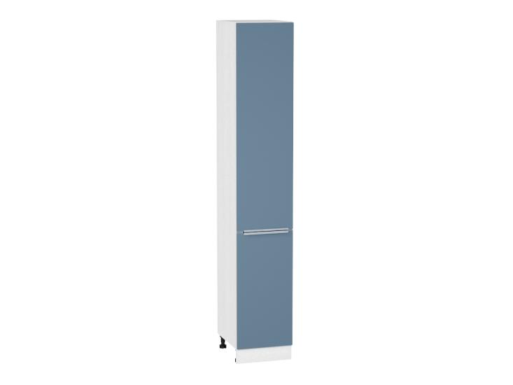 Шкаф пенал Фьюжн 400Н (для верхних шкафов 920) Silky Blue / Белый