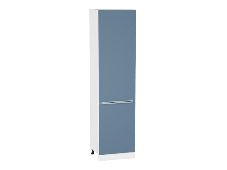 Шкаф пенал Фьюжн 600Н (для верхних шкафов 920) Silky Blue / Белый