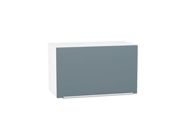 Шкаф верхний горизонтальный Фьюжн 600 Silky Blue / Белый