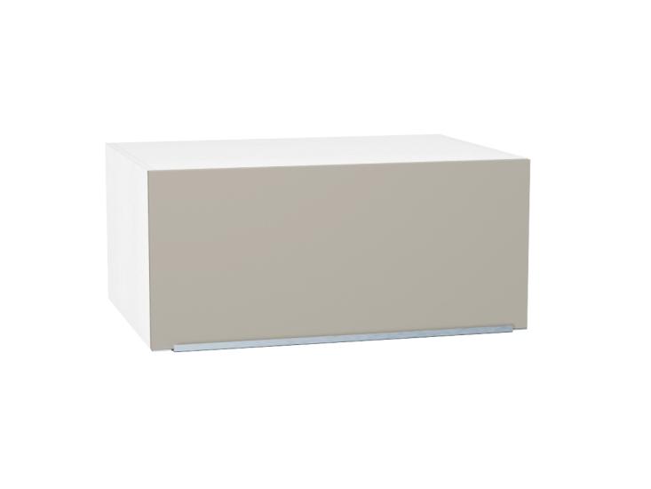 Шкаф верхний горизонтальный с увеличенной глубиной Фьюжн 810 Silky Grey / Белый