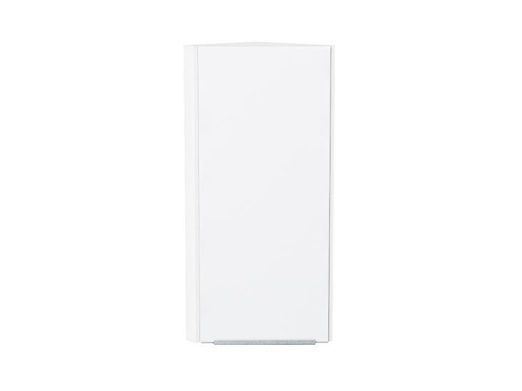 Шкаф верхний торцевой Фьюжн 300Н Silky White / Белый