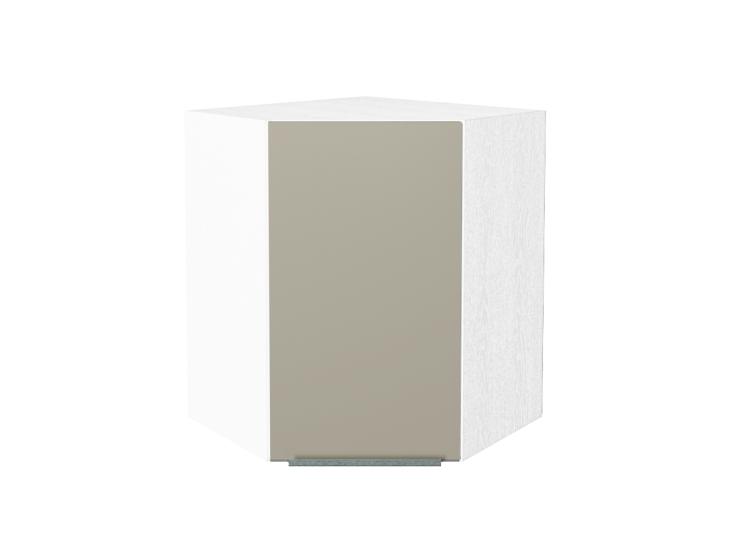 Шкаф верхний угловой Фьюжн 590 Silky Grey / Белый