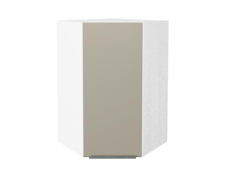 Шкаф верхний угловой Фьюжн 590Н Silky Grey / Белый