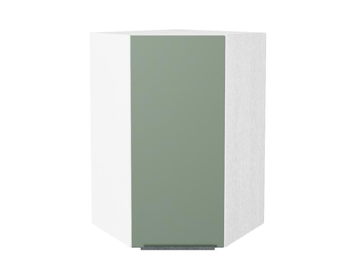 Шкаф верхний угловой Фьюжн 590Н Silky Mint / Белый