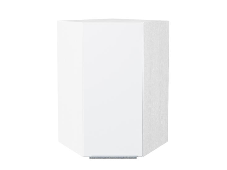 Шкаф верхний угловой Фьюжн 590Н Silky White / Белый