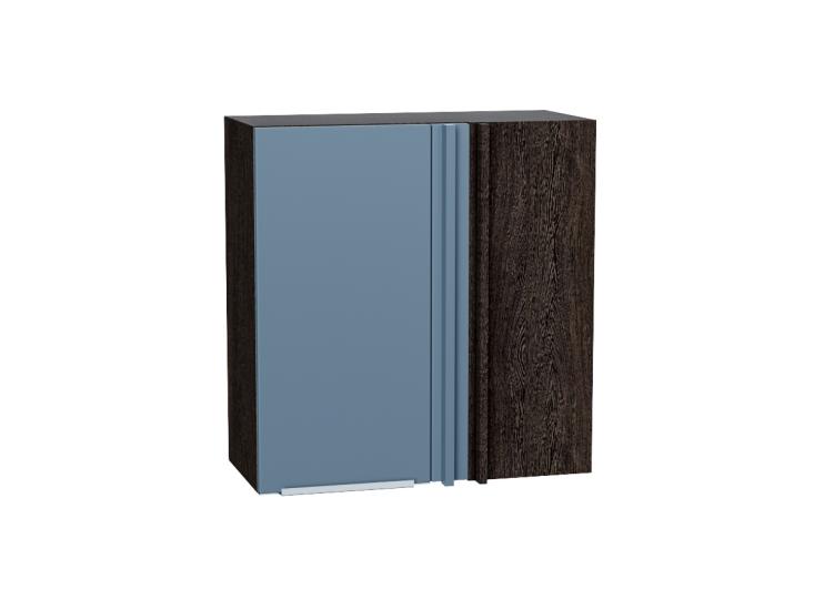 Шкаф верхний прямой угловой Фьюжн 700Н Silky Blue / Белый