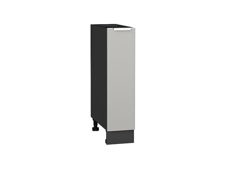 Шкаф нижний бутылочница Фьюжн 200 Silky Light Grey / Graphite