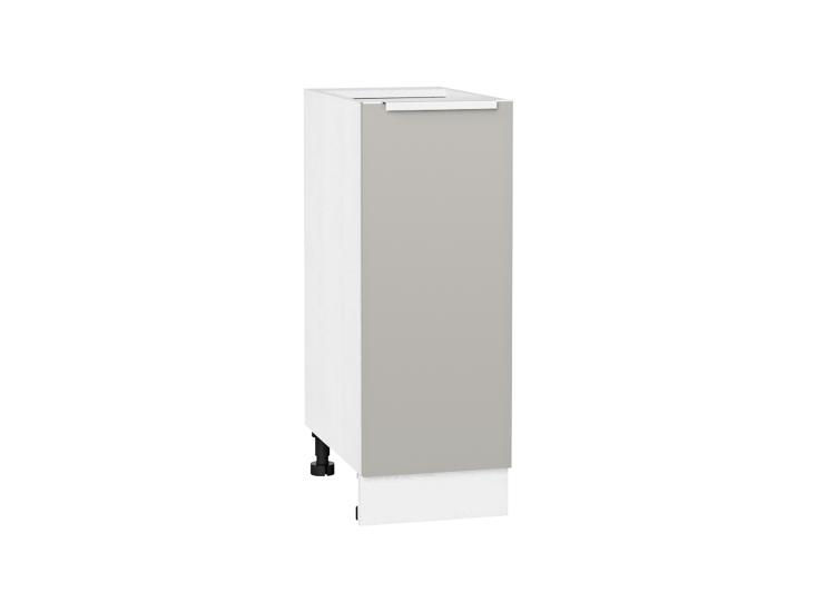 Шкаф нижний Фьюжн 300 Silky Light Grey / Белый