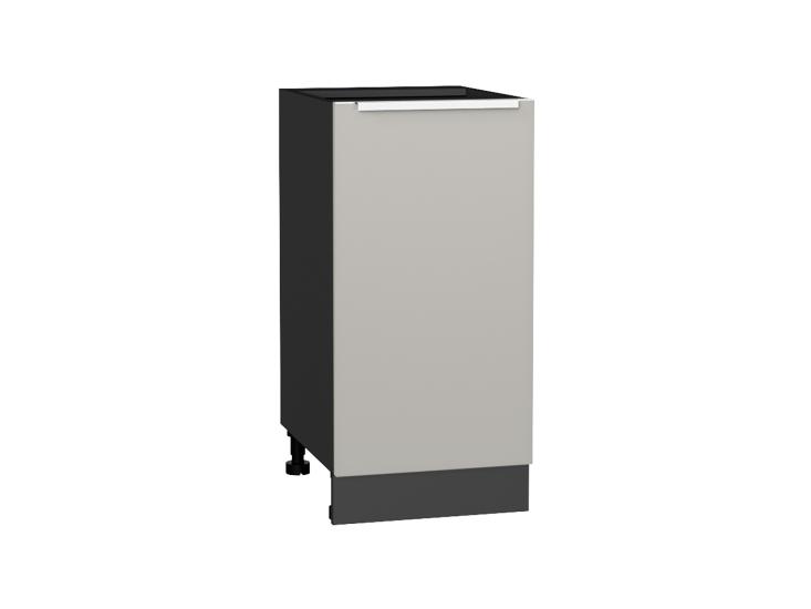 Шкаф нижний Фьюжн 400 Silky Light Grey / Graphite