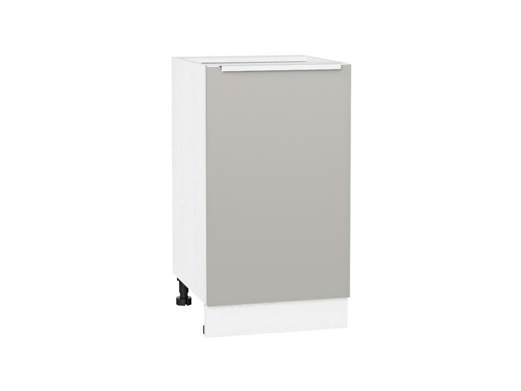 Шкаф нижний Фьюжн 450 Silky Light Grey / Белый