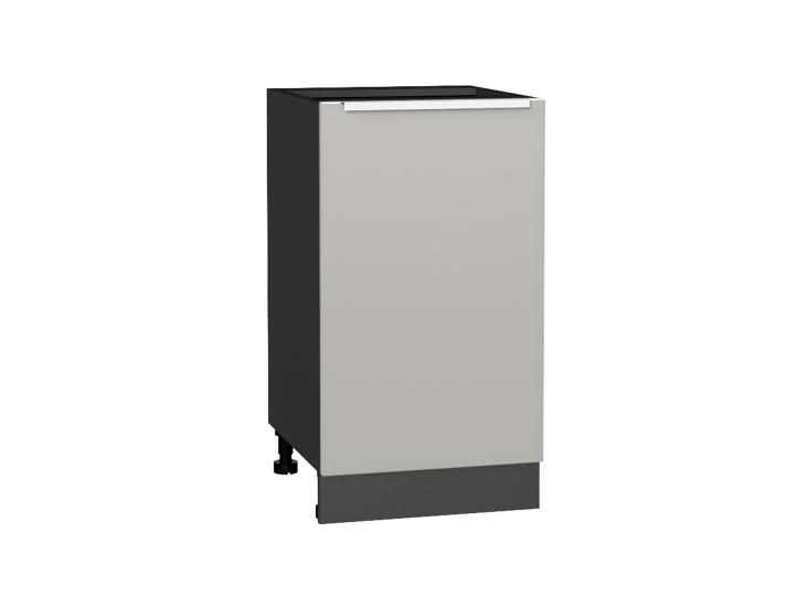 Шкаф нижний Фьюжн 450 Silky Light Grey / Graphite