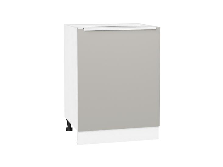 Шкаф нижний Фьюжн 600М Silky Light Grey / Белый
