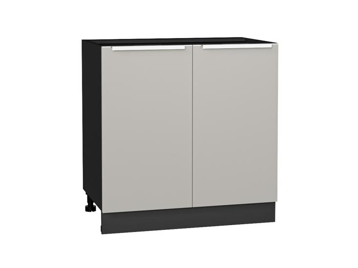 Шкаф нижний Фьюжн 800 Silky Light Grey / Graphite