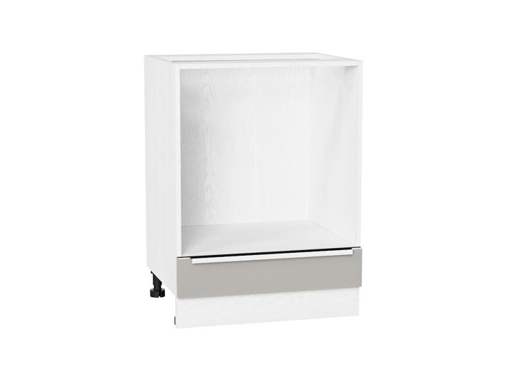 Шкаф под духовку Фьюжн 600 Silky Light Grey / Белый