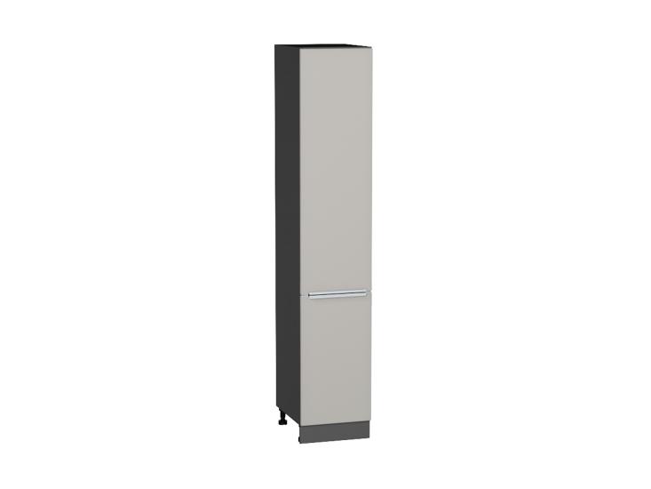 Шкаф пенал Фьюжн 400 (для верхних шкафов 720) Silky Light Grey / Graphite