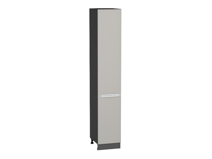 Шкаф пенал Фьюжн 400Н (для верхних шкафов 920) Silky Light Grey / Graphite