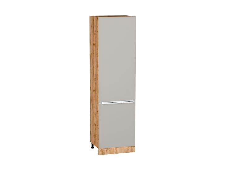 Шкаф пенал Фьюжн 600 (для верхних шкафов 720) Silky Light Grey / Дуб Вотан