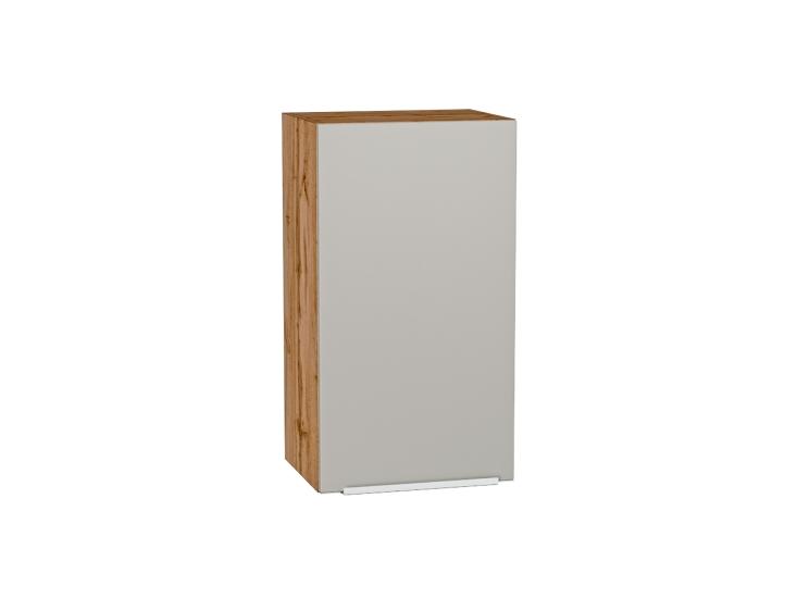Шкаф верхний Фьюжн 400 Silky Light Grey / Дуб Вотан