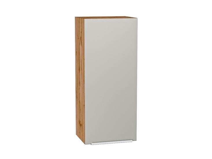 Шкаф верхний Фьюжн 400Н Silky Light Grey / Дуб Вотан