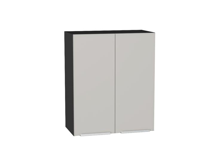 Шкаф верхний Фьюжн 600 Silky Light Grey / Graphite