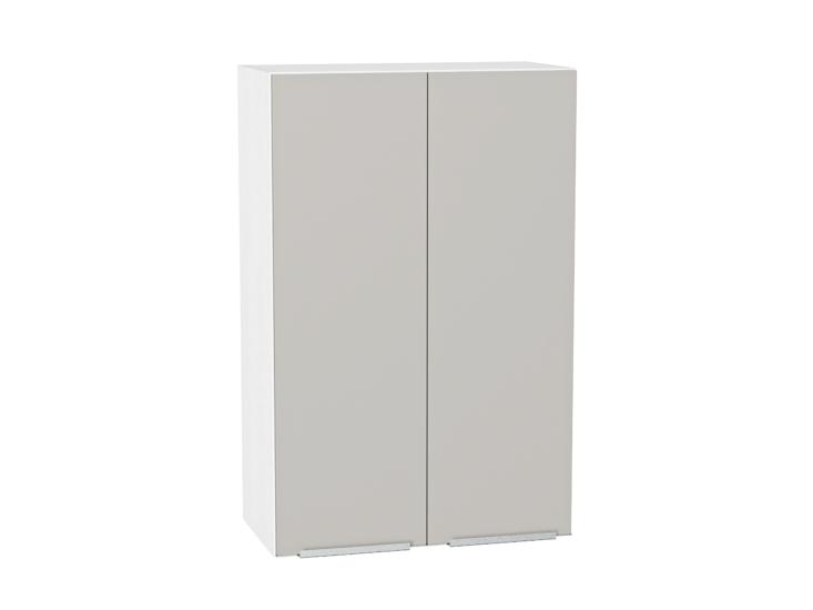 Шкаф верхний Фьюжн 600Н Silky Light Grey / Белый