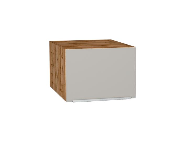 Шкаф верхний горизонтальный с увеличенной глубиной Фьюжн 510 Silky Light Grey / Дуб Вотан