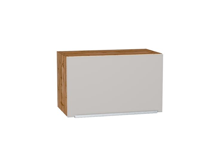 Шкаф верхний горизонтальный Фьюжн 600 Silky Light Grey / Дуб Вотан
