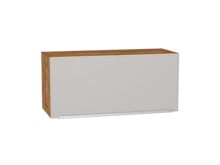 Шкаф верхний горизонтальный Фьюжн 800 Silky Light Grey / Дуб Вотан