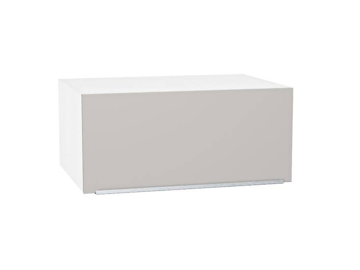 Шкаф верхний горизонтальный с увеличенной глубиной Фьюжн 810 Silky Light Grey / Белый